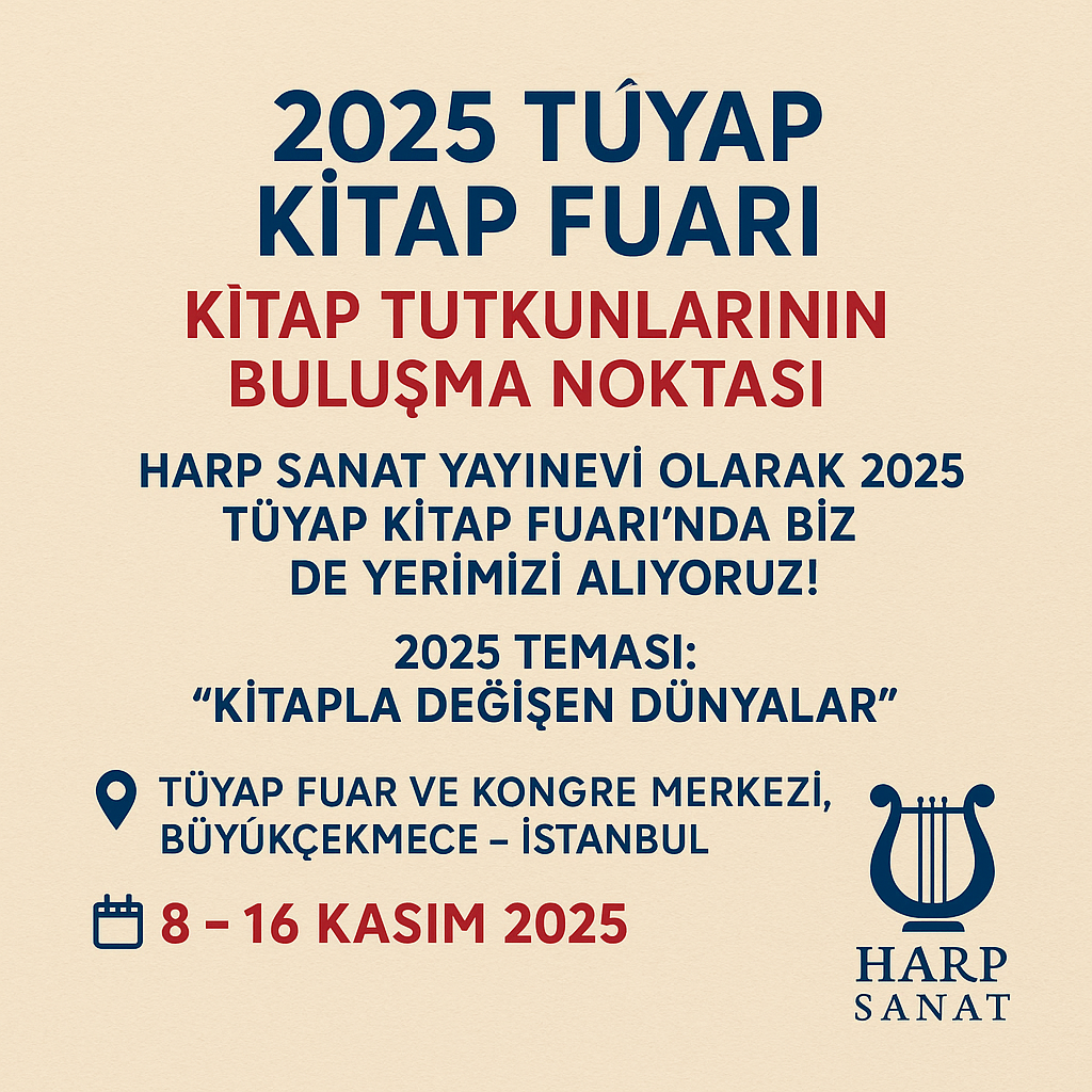 2025 TÜYAP Kitap Fuarı'nda Harp Sanat Yayınevi ile Buluşun